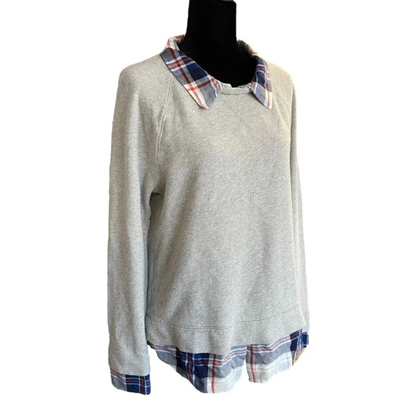 Soft Joie Diadem Sweater in Heather Grey & Porcelain size Medium Revolve - Picture 9 of 10